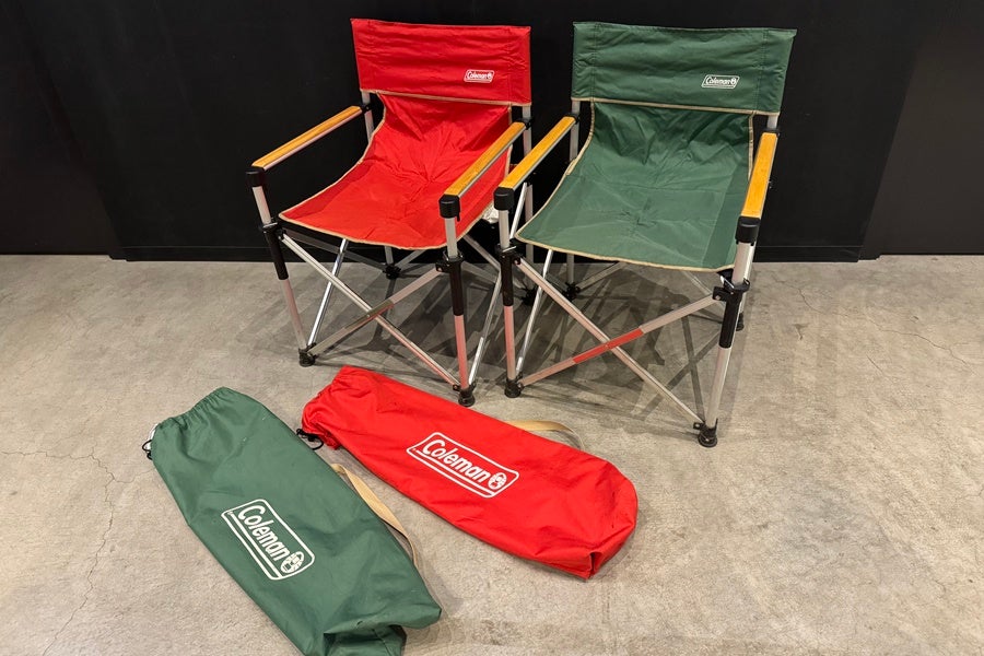 コールマン　スリムキャプテンチェア　グリーンレッドセット売り 送料無料◇Coleman コールマン スリムキャプテンチェア グリーン